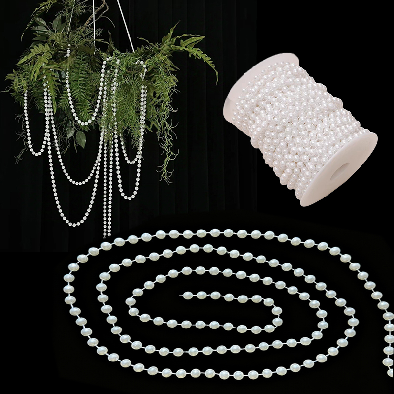 5Meter/Set White Pearl Chain 4 - Pearl Trim Chain review and price