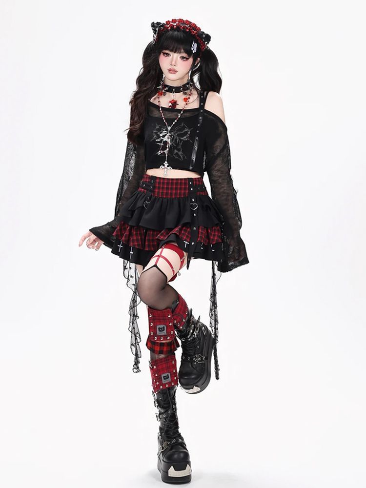 Y2K Punk Gothic Kawaii 3PCS Se - Elastic Lace Trim review and price