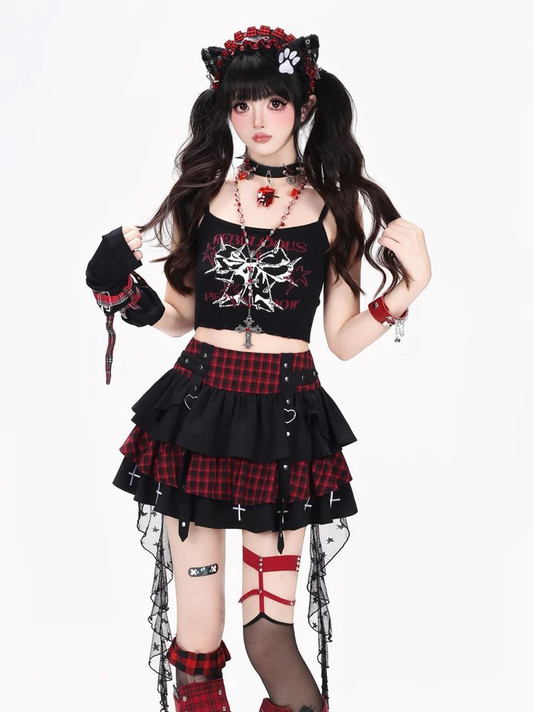Y2K Punk Gothic Kawaii 3PCS Se - Elastic Lace Trim review and price