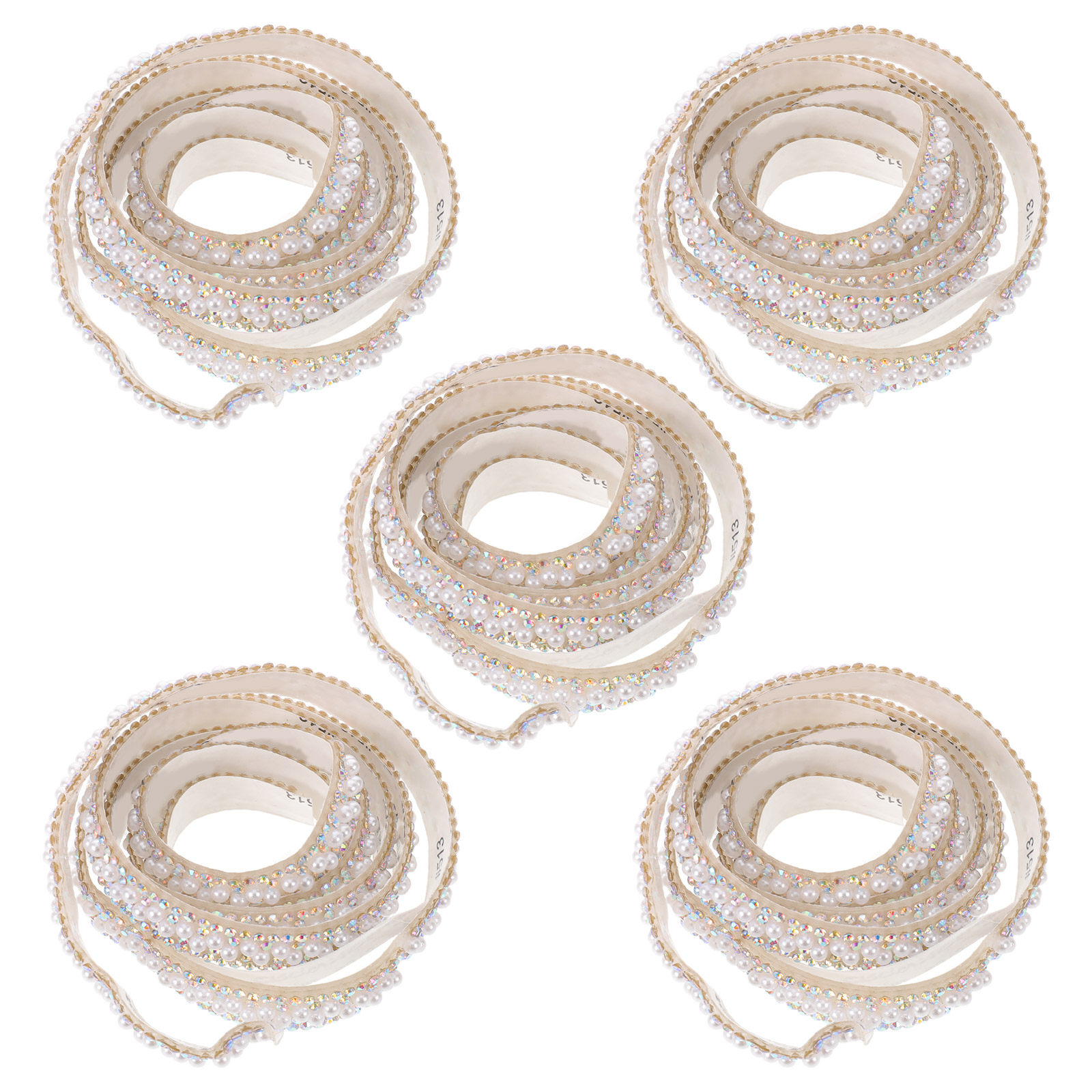 5 Rolls Rhinestone Pearl Strip - Embellishment Glue Craft review and price