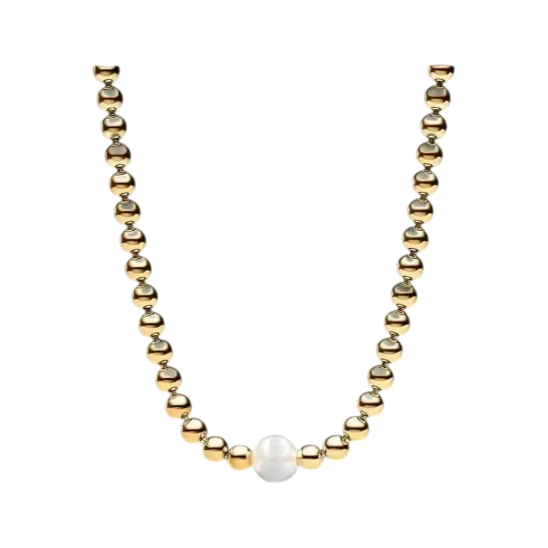 New S925 Silver Lock with Pear - Pearl Trim Chain review and price
