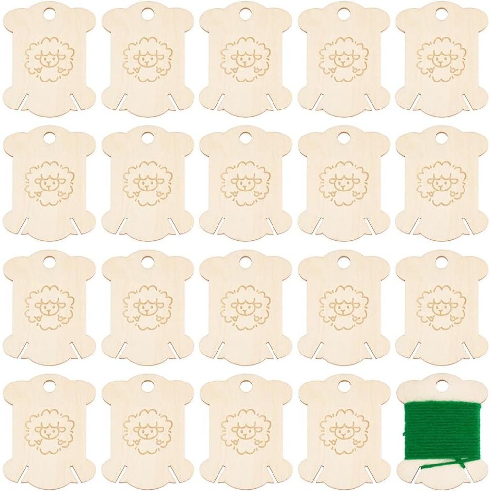 20Pcs Wooden Thread Winding Bo - Embroidery Craft review and price