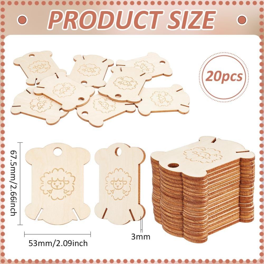 20Pcs Wooden Thread Winding Bo - Embroidery Craft review and price