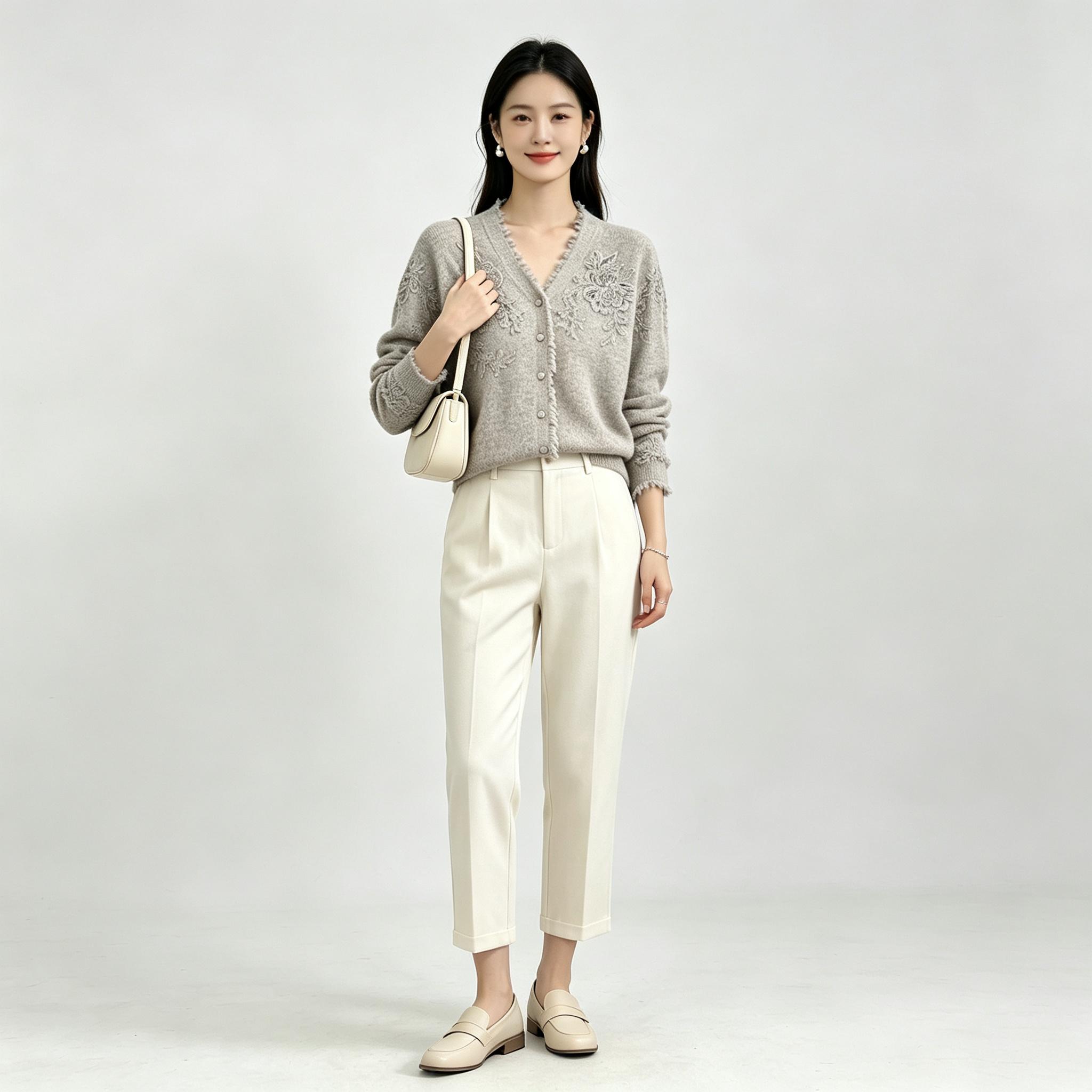 Women V‑Neck Knit Cardigan Flo - Tassel Fringe Trim review and price