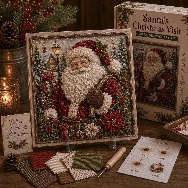 Vintage Christmas Fabric Poke  - Embroidery Craft review and price