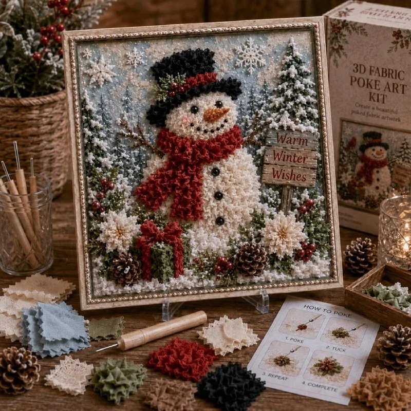 Vintage Christmas Fabric Poke  - Embroidery Craft review and price