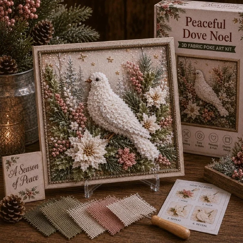 Vintage Christmas Fabric Poke  - Embroidery Craft review and price