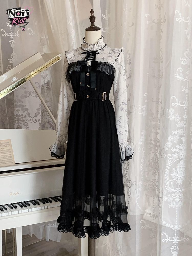 French Vintage Lolita Dress Wo - Elastic Lace Trim review and price