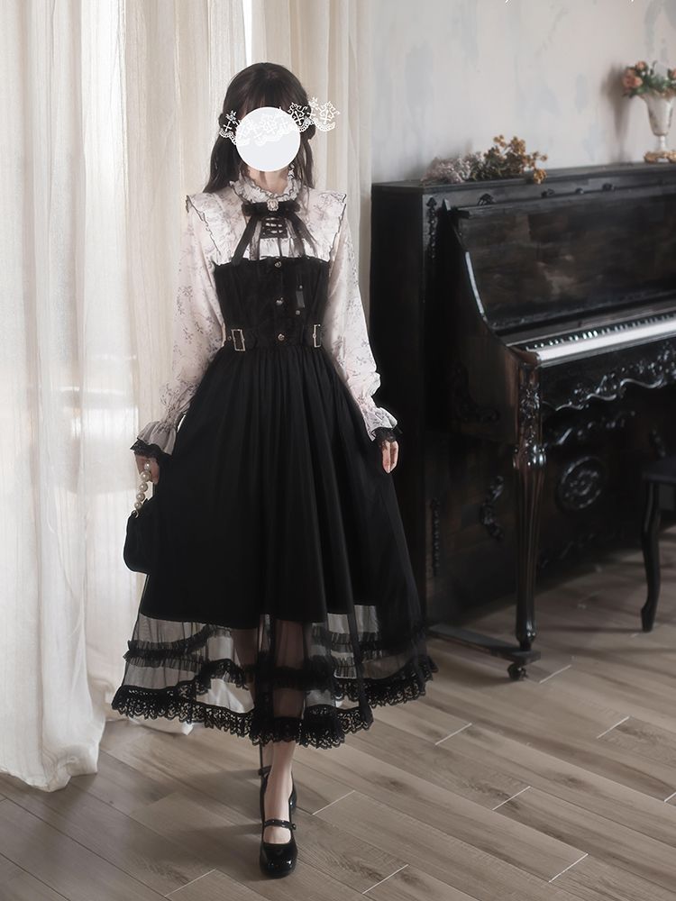 French Vintage Lolita Dress Wo - Elastic Lace Trim review and price