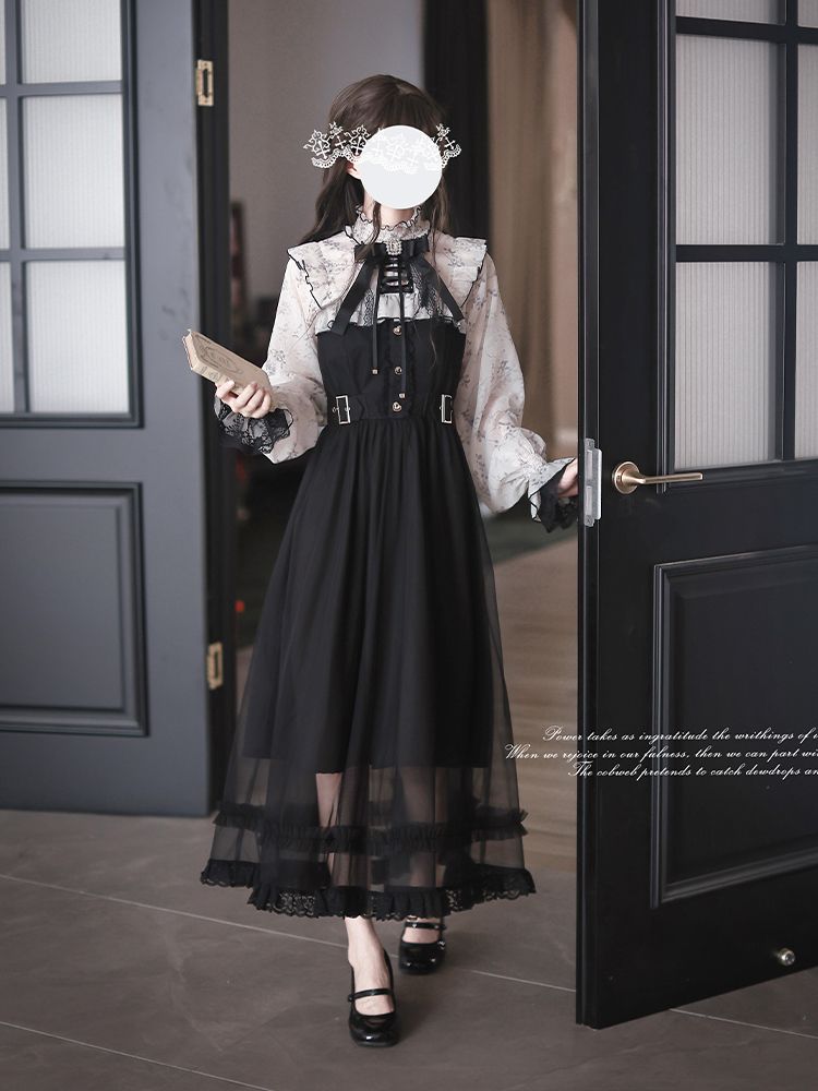 French Vintage Lolita Dress Wo - Elastic Lace Trim review and price