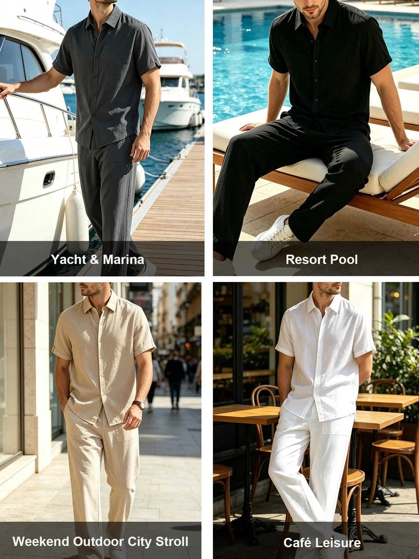 Men Summer Vacation Outfit 2 P - Embellish Knit review and price