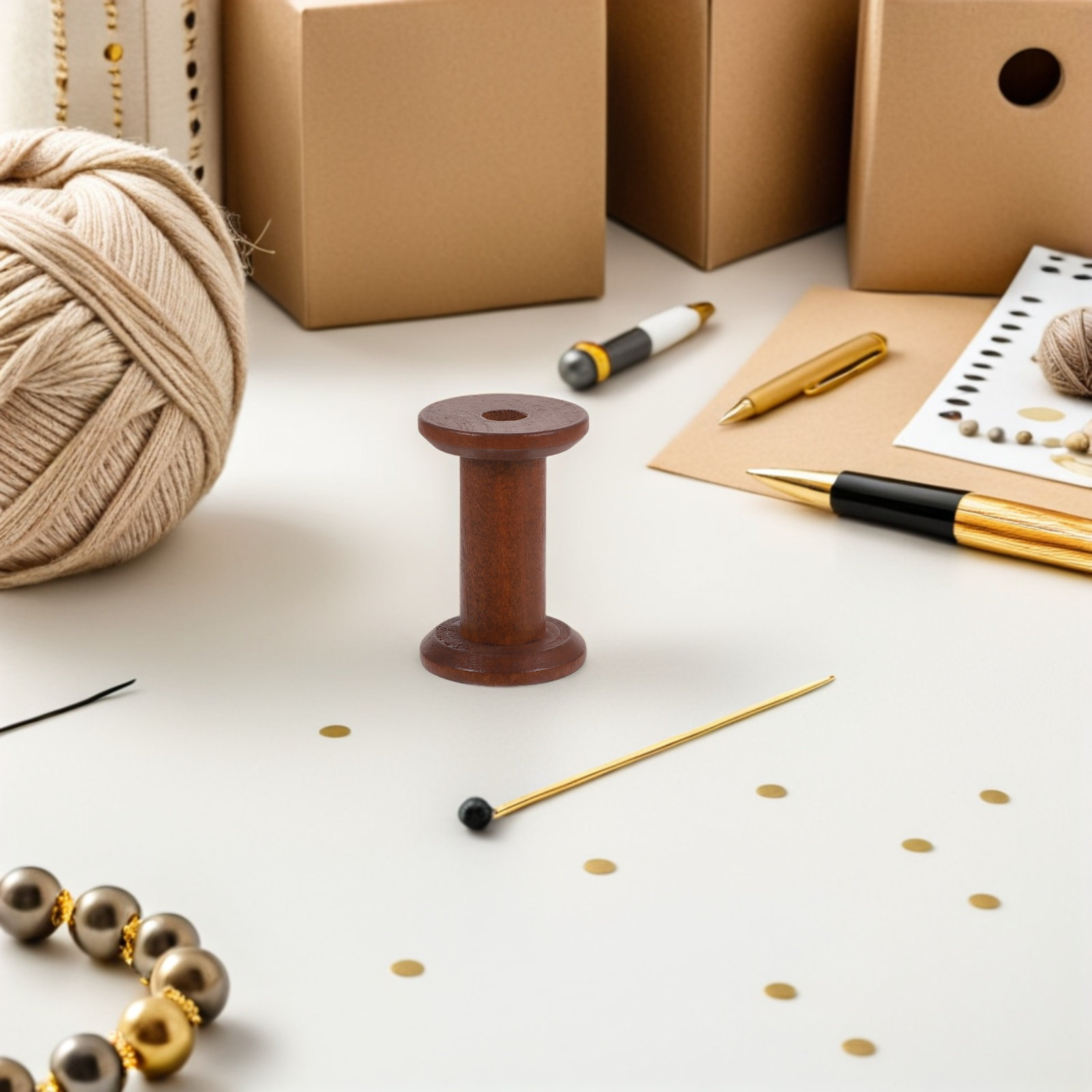 5Pcs Wooden Spools for Thread  - Embroidery Craft review and price